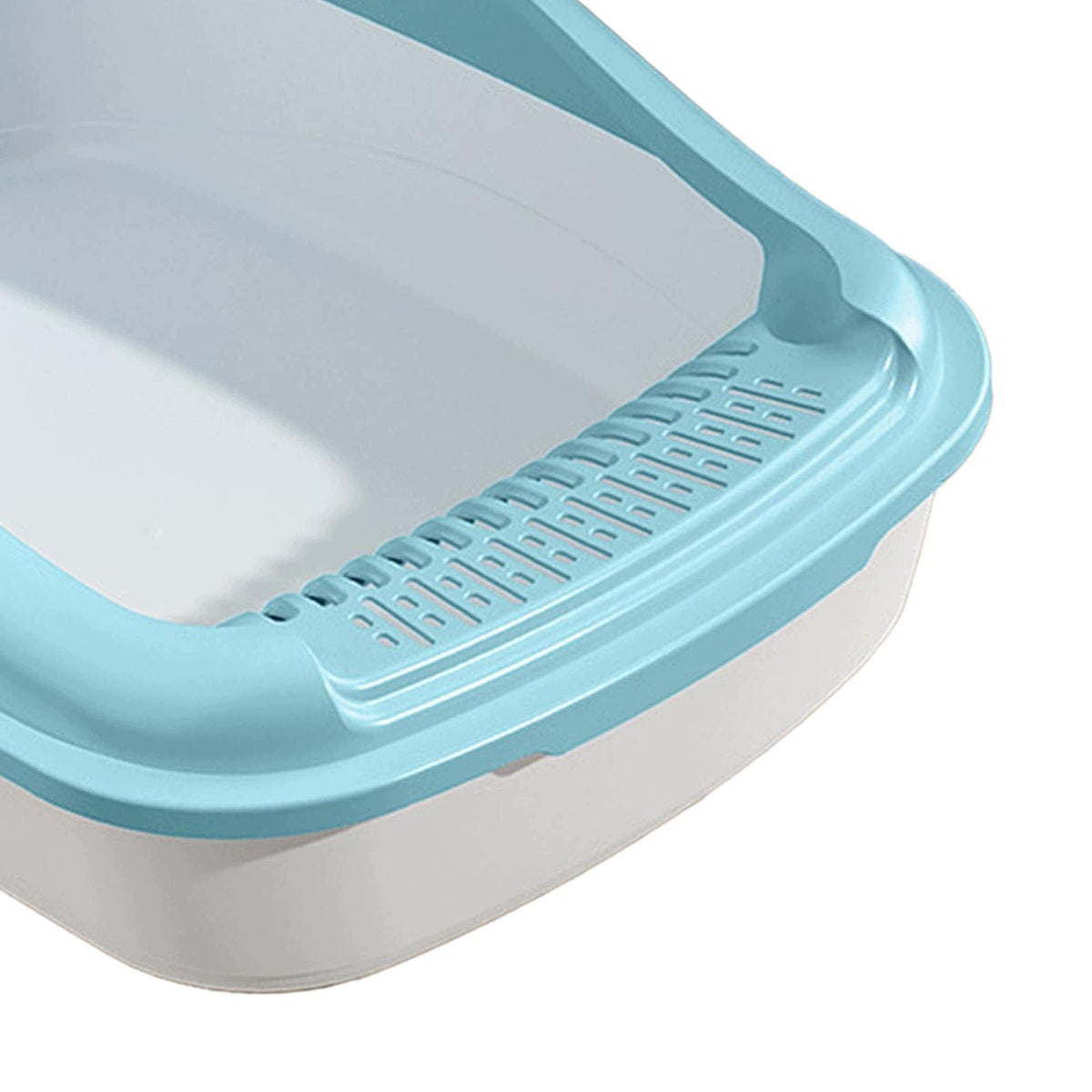 Cat Litter Tray Kitty Toilette Sand Box Container Blue 48X34.7X18CM Manufacturer code 03364059261