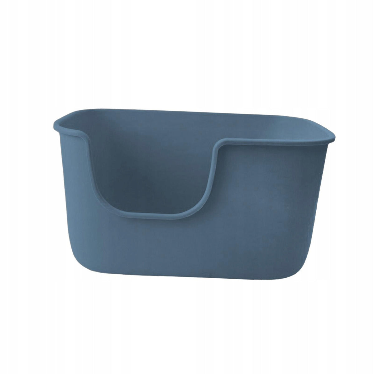 Cat Litter Tray Open Top Litter Box with High Sides Large Kitty Gray Packaging status original