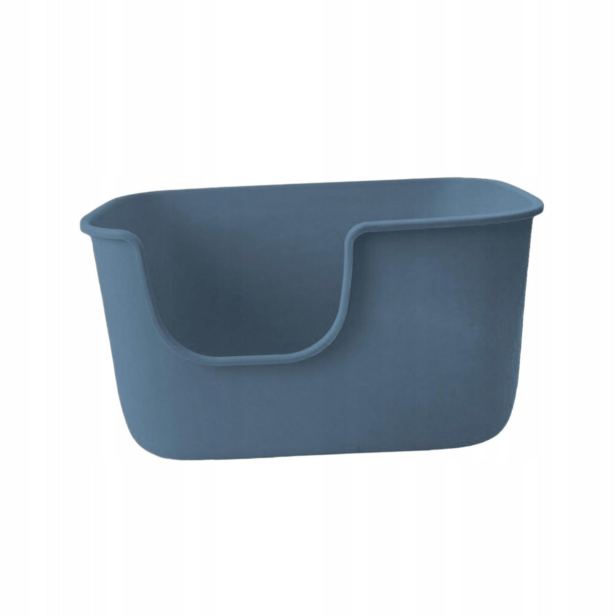 Cat Litter Tray Open Top Litter Box with High Sides Large Kitty Gray