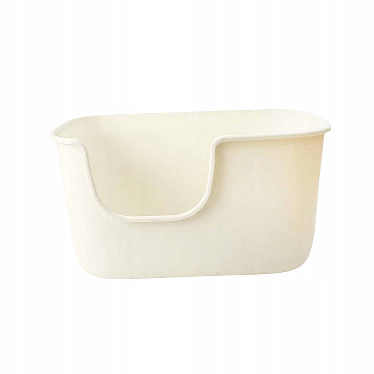 Cat Litter Tray Open Top Litter Box with High Sides Large Kitty White Manufacturer code 14164062858