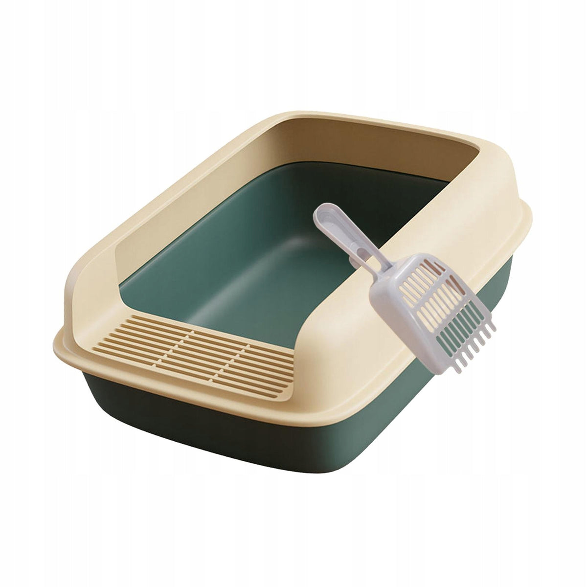Cat Litter Tray Open Top with High Sides Pet Potty Toilet Tray Easy Large
