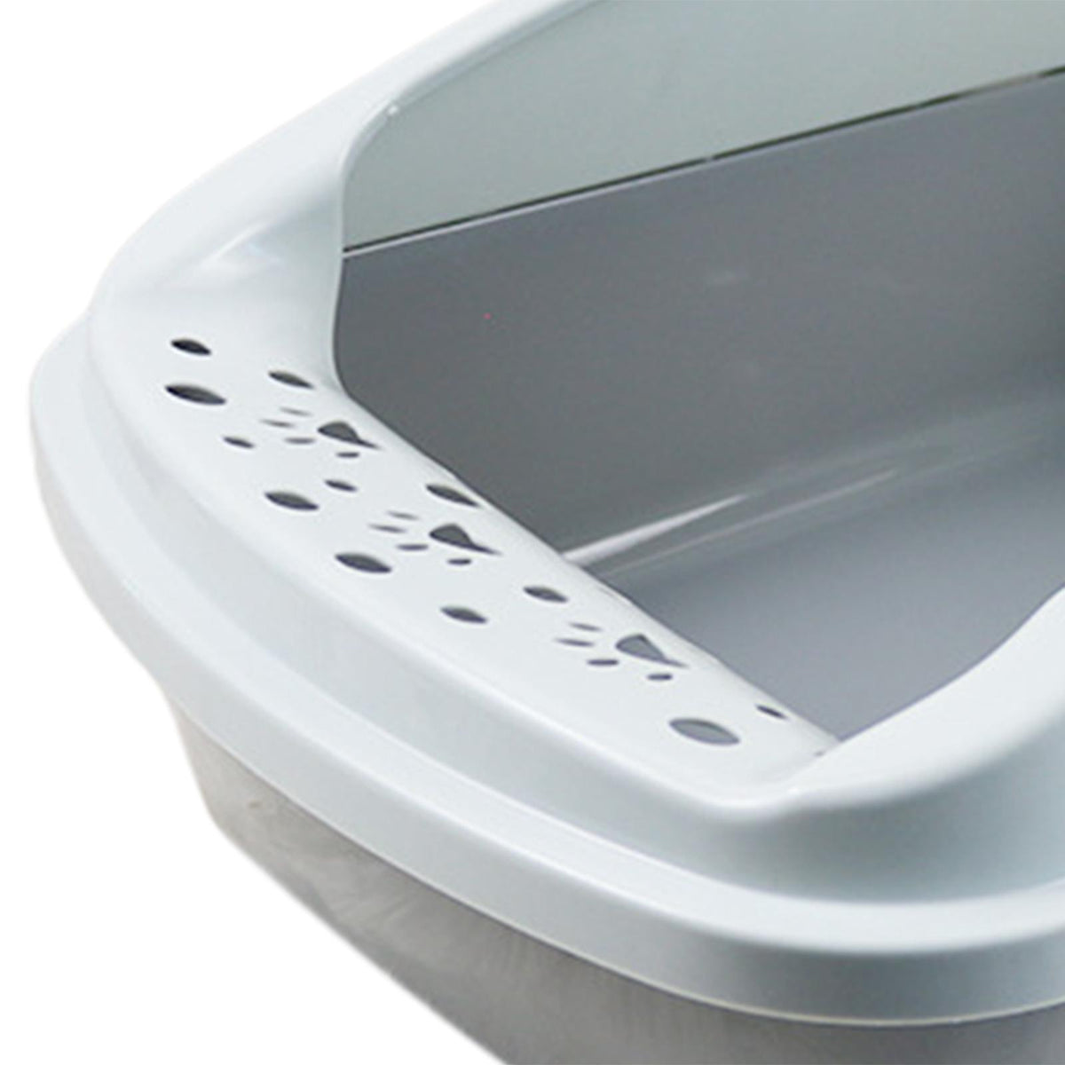 Cat Litter Tray Portable with High Side Cat Litter Container Cat Gray Packaging status original