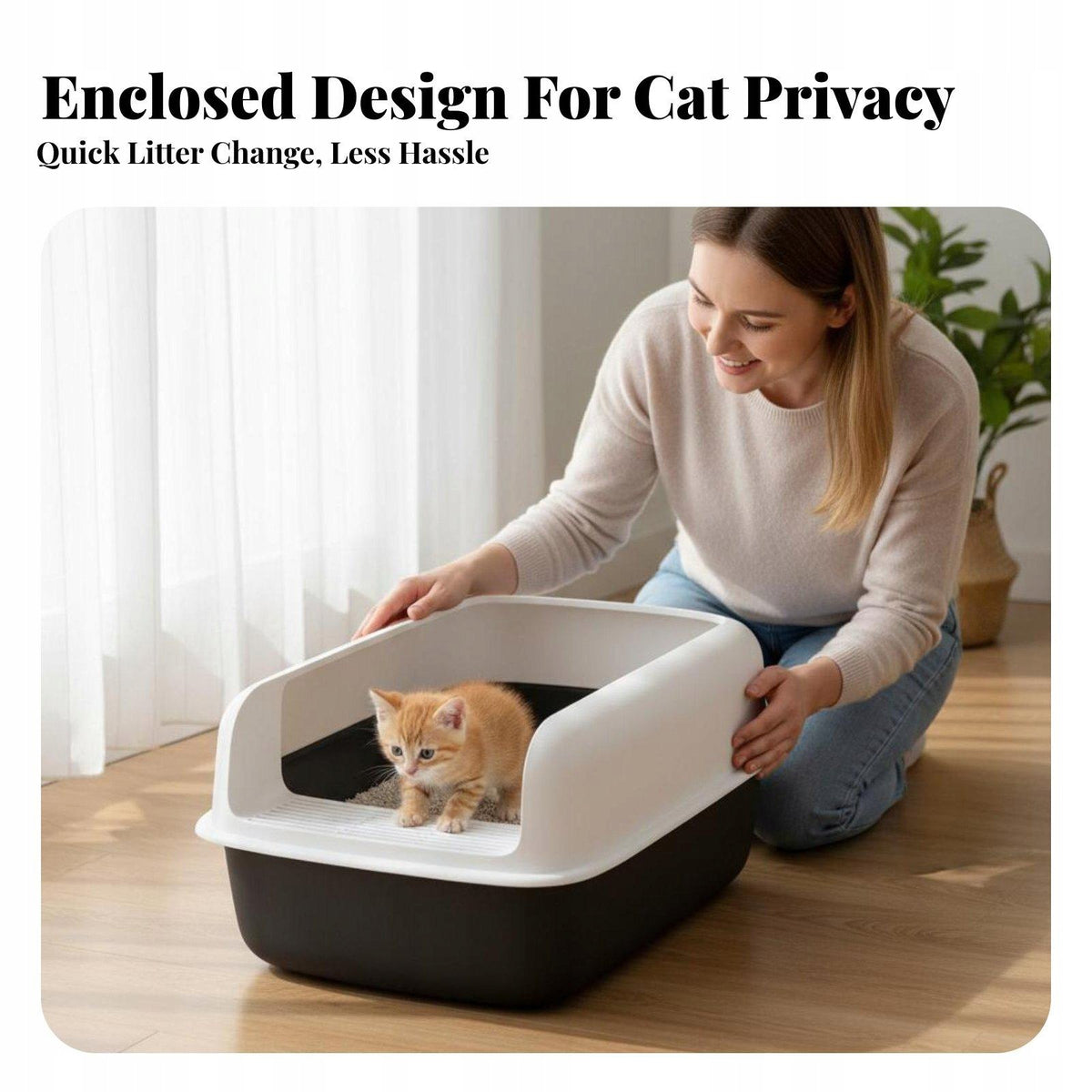 Cat Litter Tray Xl Green Packaging status original