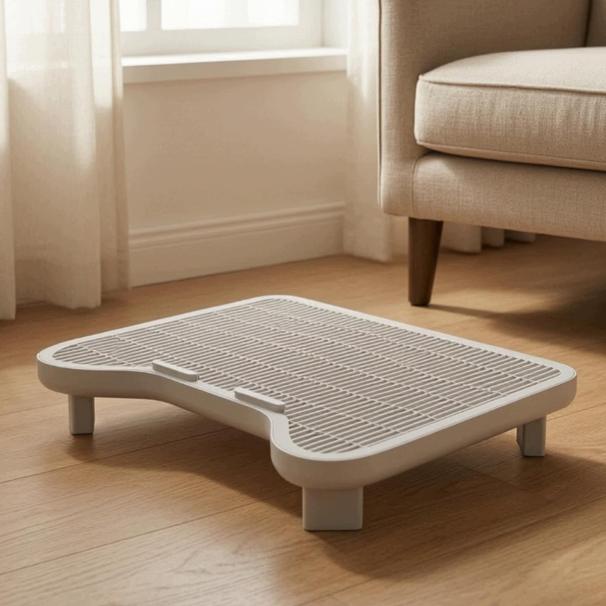Cat Litter Tray with Grid Cat Litter Box Step Litter Detachable Adj Sand Manufacturer code 09864131663