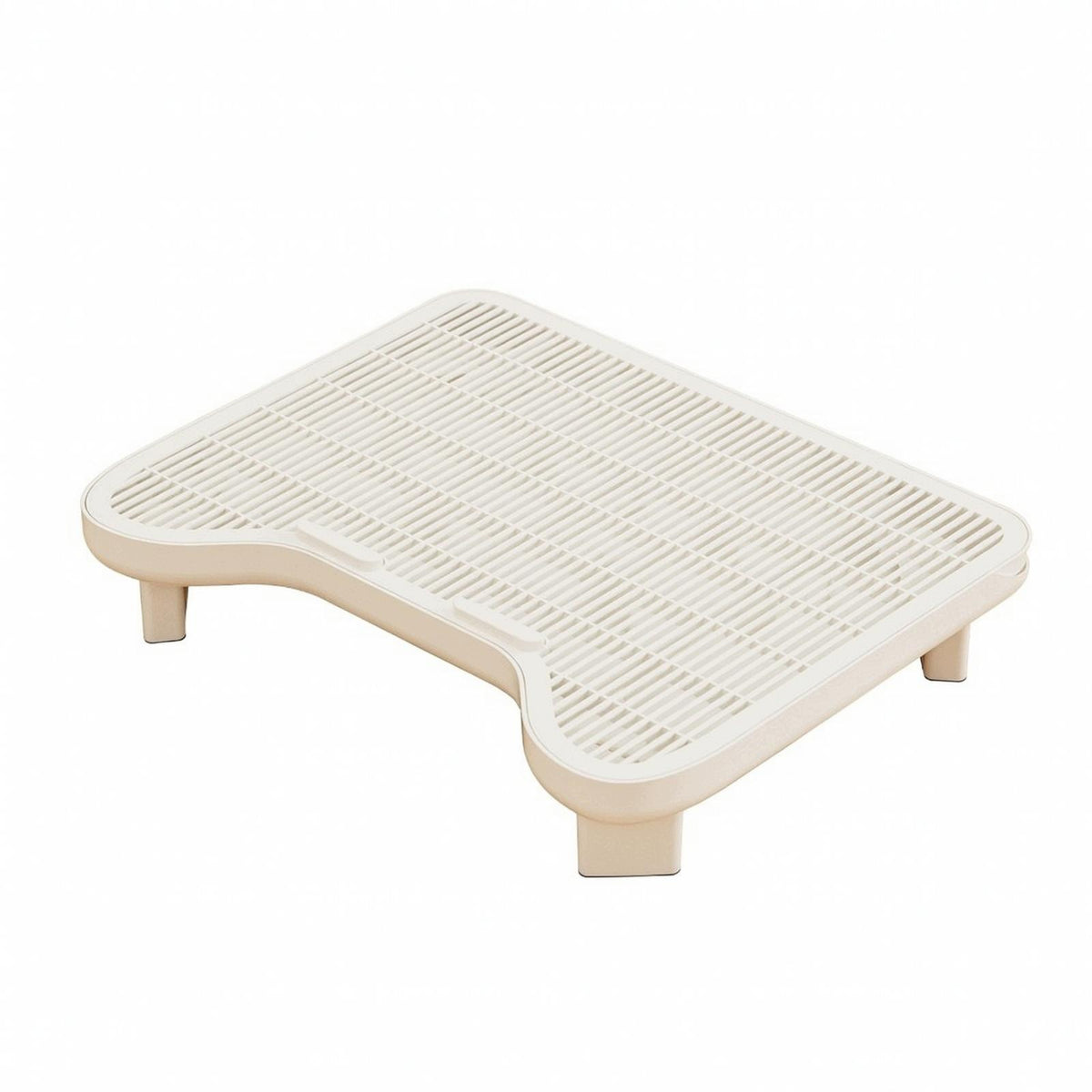 Cat Litter Tray with Grid Cat Litter Box Step Litter Detachable Adj Sand