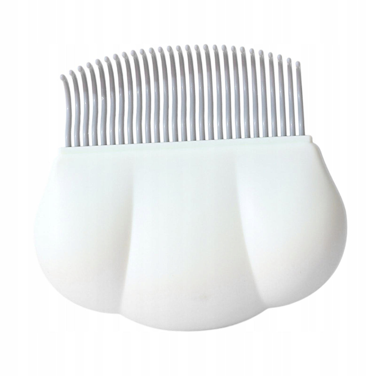 Cat Massaging Shell Comb Deshedding Undercoat Deep Cleaning Fur white Packaging status original