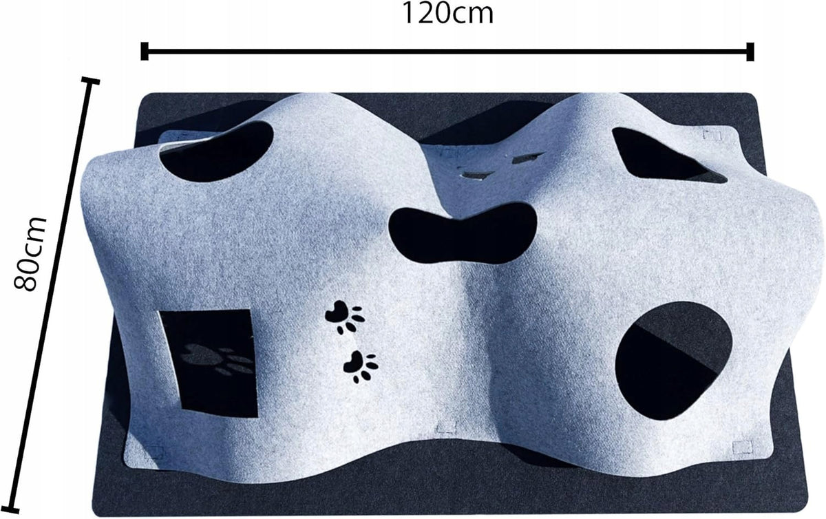 Cat Mat Playground Toy Interactive House Tunnel Activity Mat