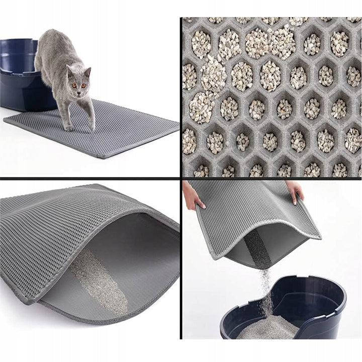 Cat Mat for Litter Cuvette Large XXL 45x60 Wiper Pad Color gray