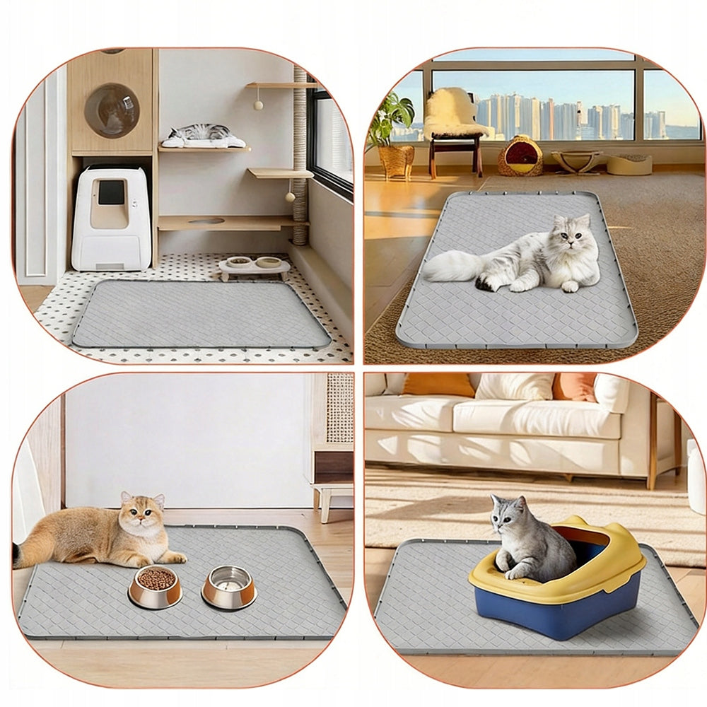 Cat Mat for Silicone Litter 86x55 Large Grey Packaging status original