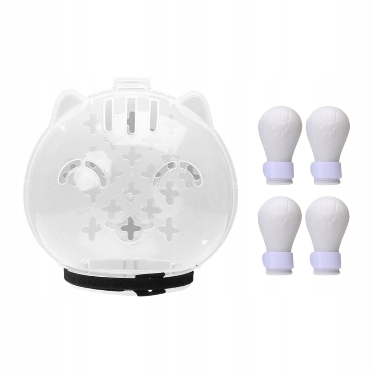 Cat Muzzle Prevent Biting Bubble Helmet Lightweight Foot Pads Cat M