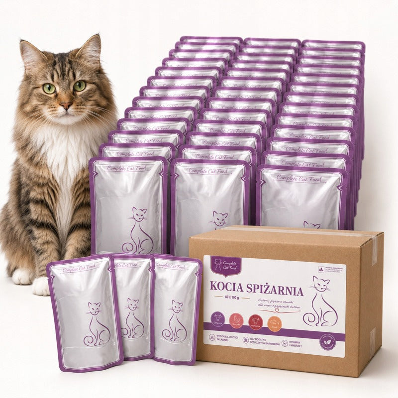 Cat Pantry Wet Cat Food Mix of Flavors 80 x 100 g