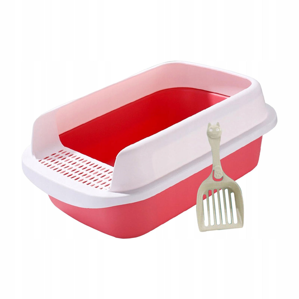 Cat Potty Toilet Portable Removable Splashproof Large Semi Medium Pink