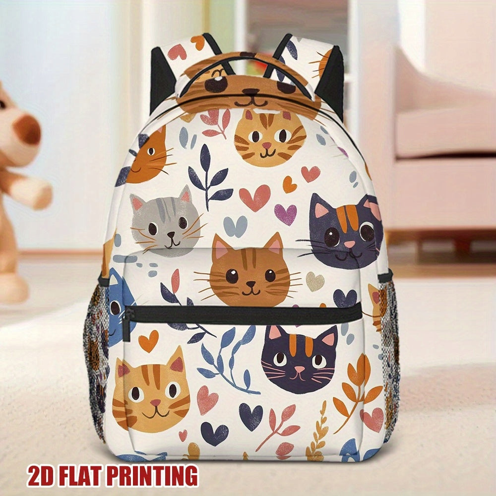 Cat Print Backpack for Travel, Work, Daily Use, Teens