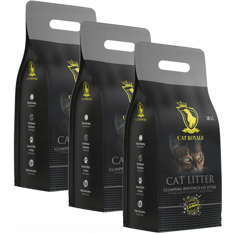 Cat Royale Activated Carbon bentonite litter 30l (3x10l)