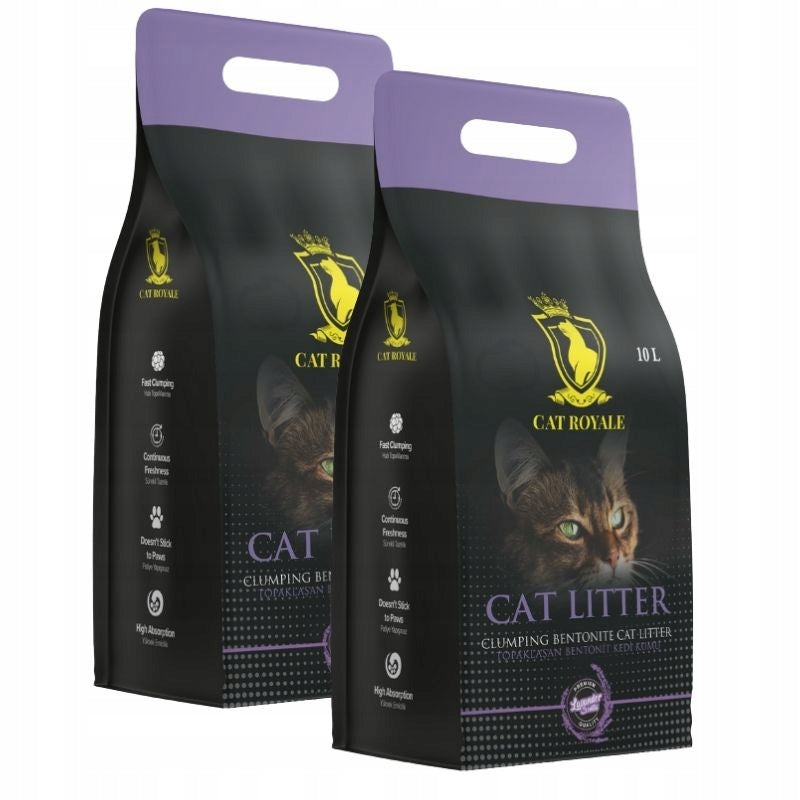 Cat Royale Lavender bentonite litter 20l (2 x 10l)