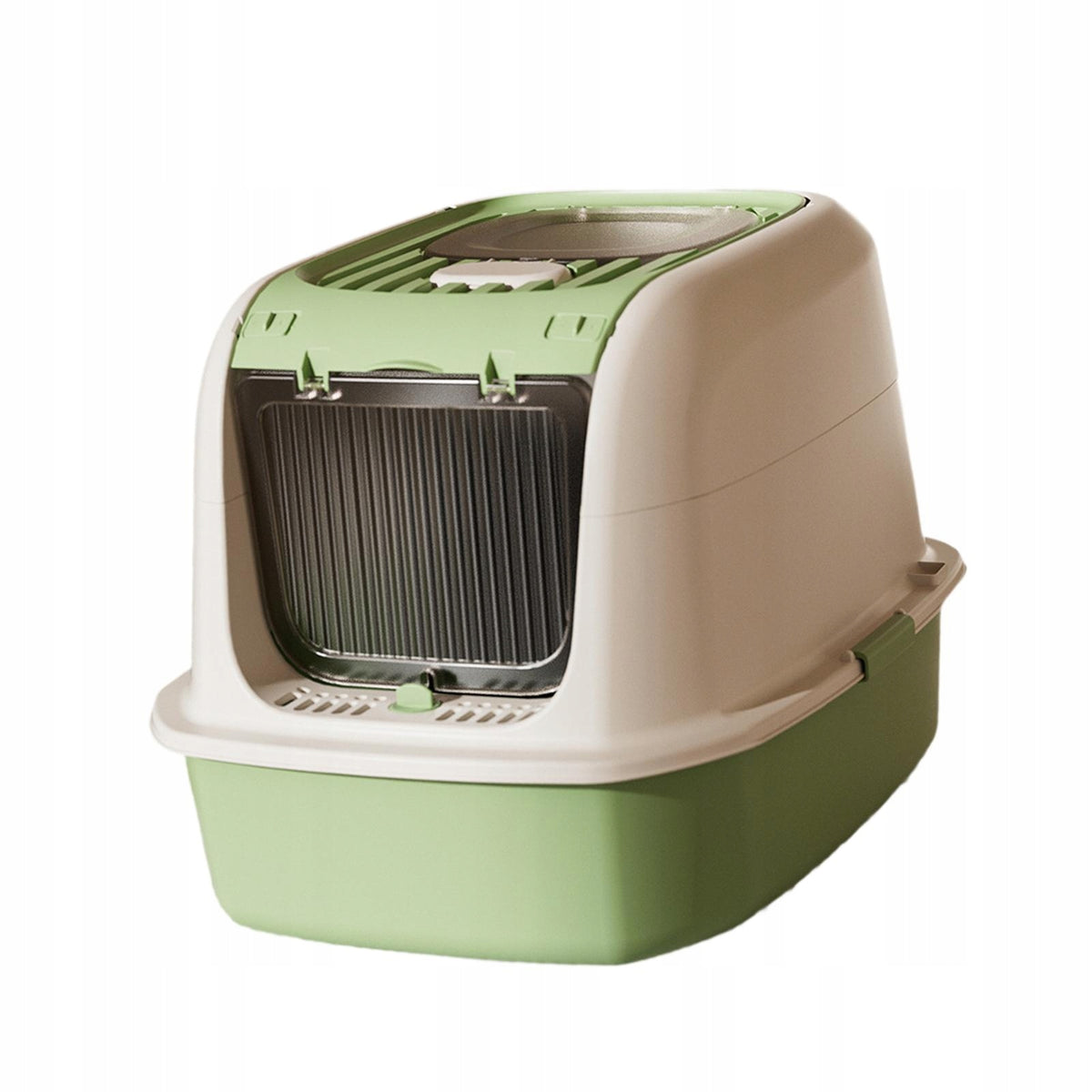 Cat Sand Tray, Large Enclosed ,Container ,Sturdy Cat Litter Box Cat Green Packaging status original