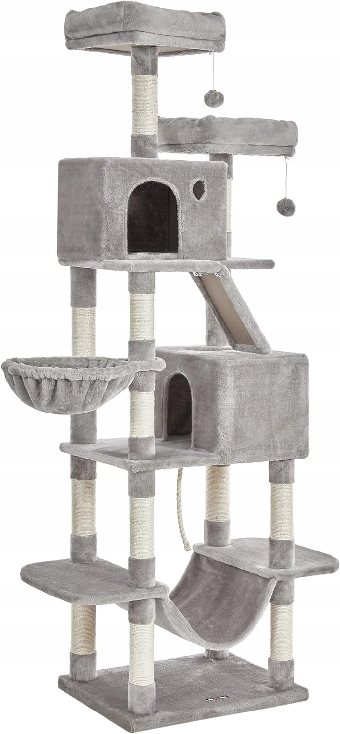 Cat Scratcher Bed Cottage Post with Toys