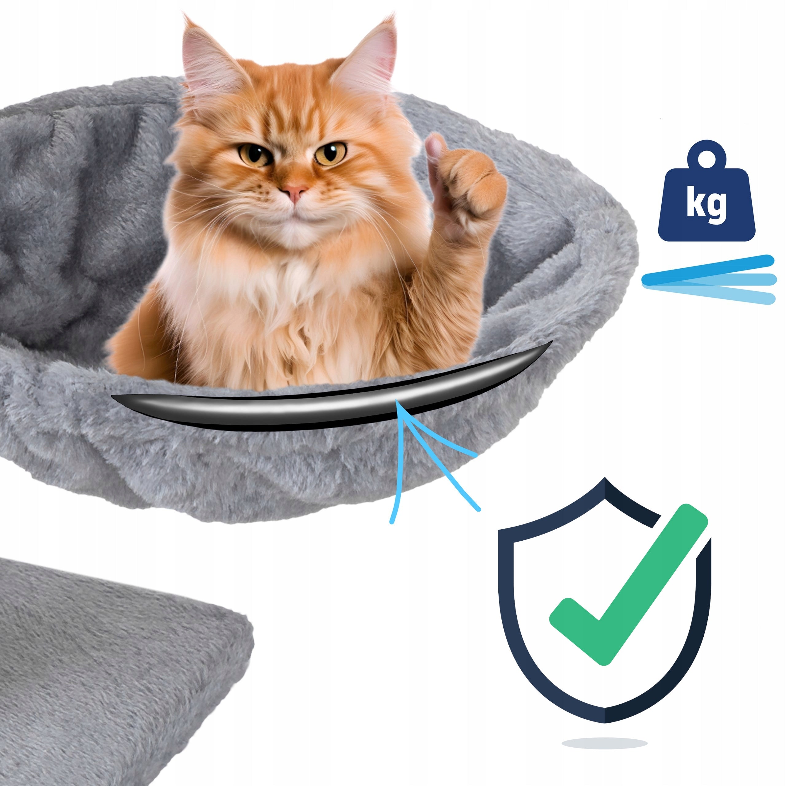 Cat Scratcher Cat Tower with Bedhouse Hammock House H 69 cm Trade name DRAPAK DREAM PIOPIELATY
