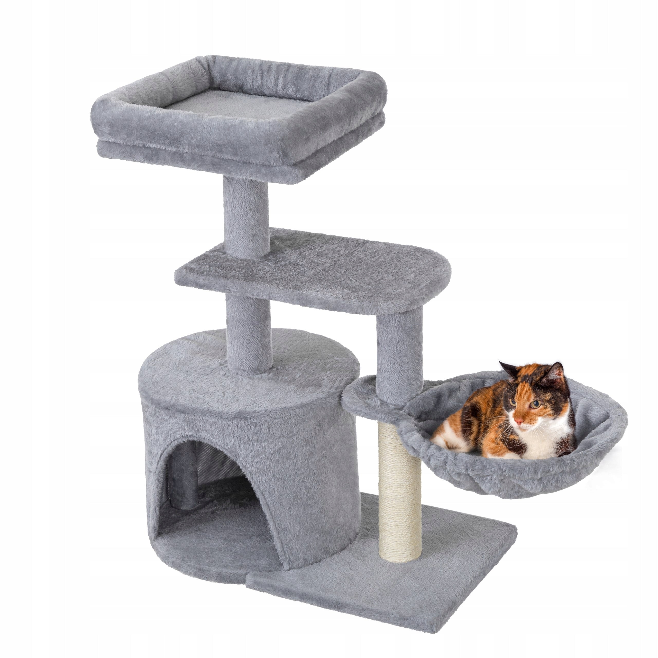 Cat Scratcher Cat Tower with Bedhouse Hammock House H 69 cm