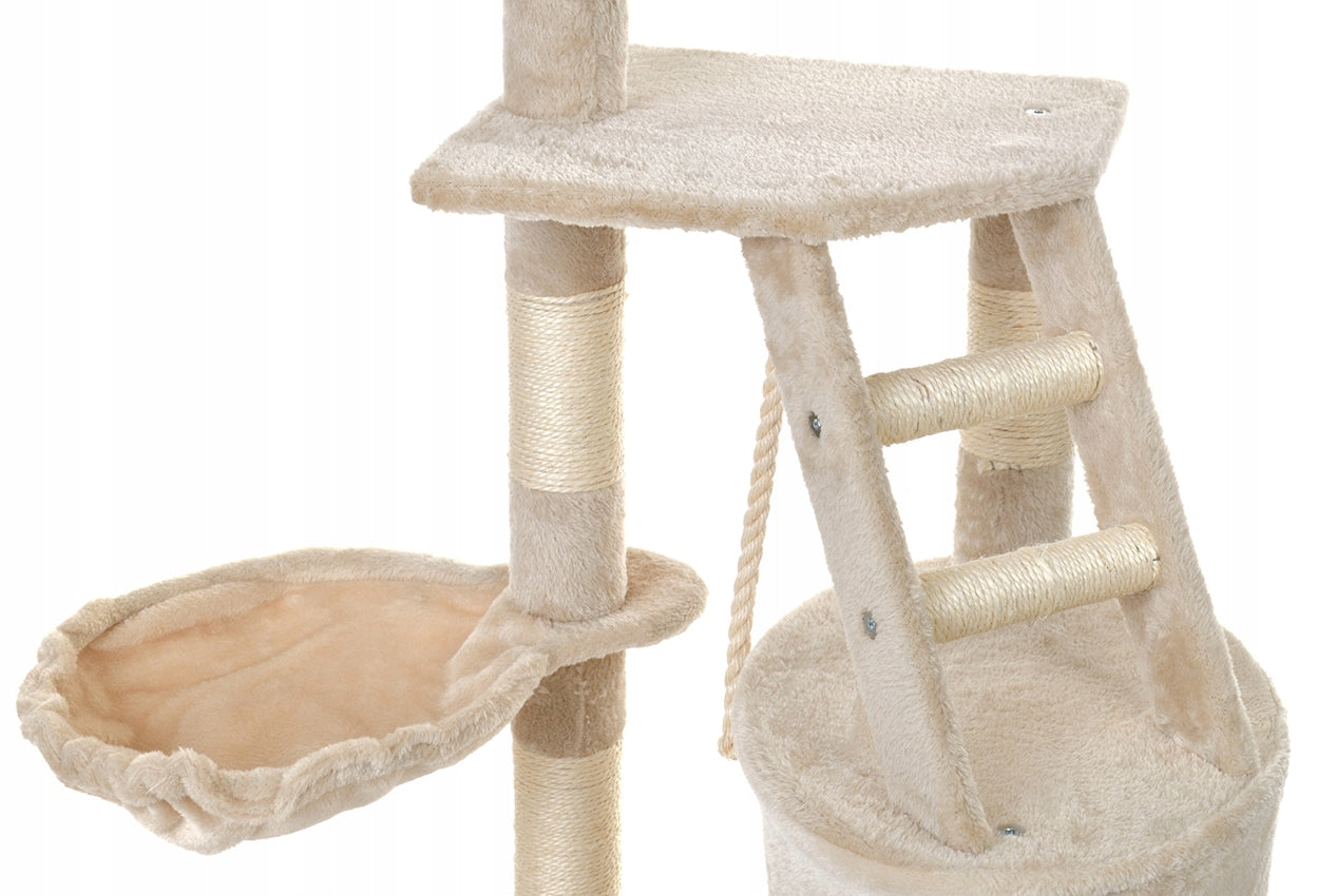 Cat Scratcher High 120 cm 5 Levels Sizal Toys Cottage Bed Height (cm) 101 - 160 cm