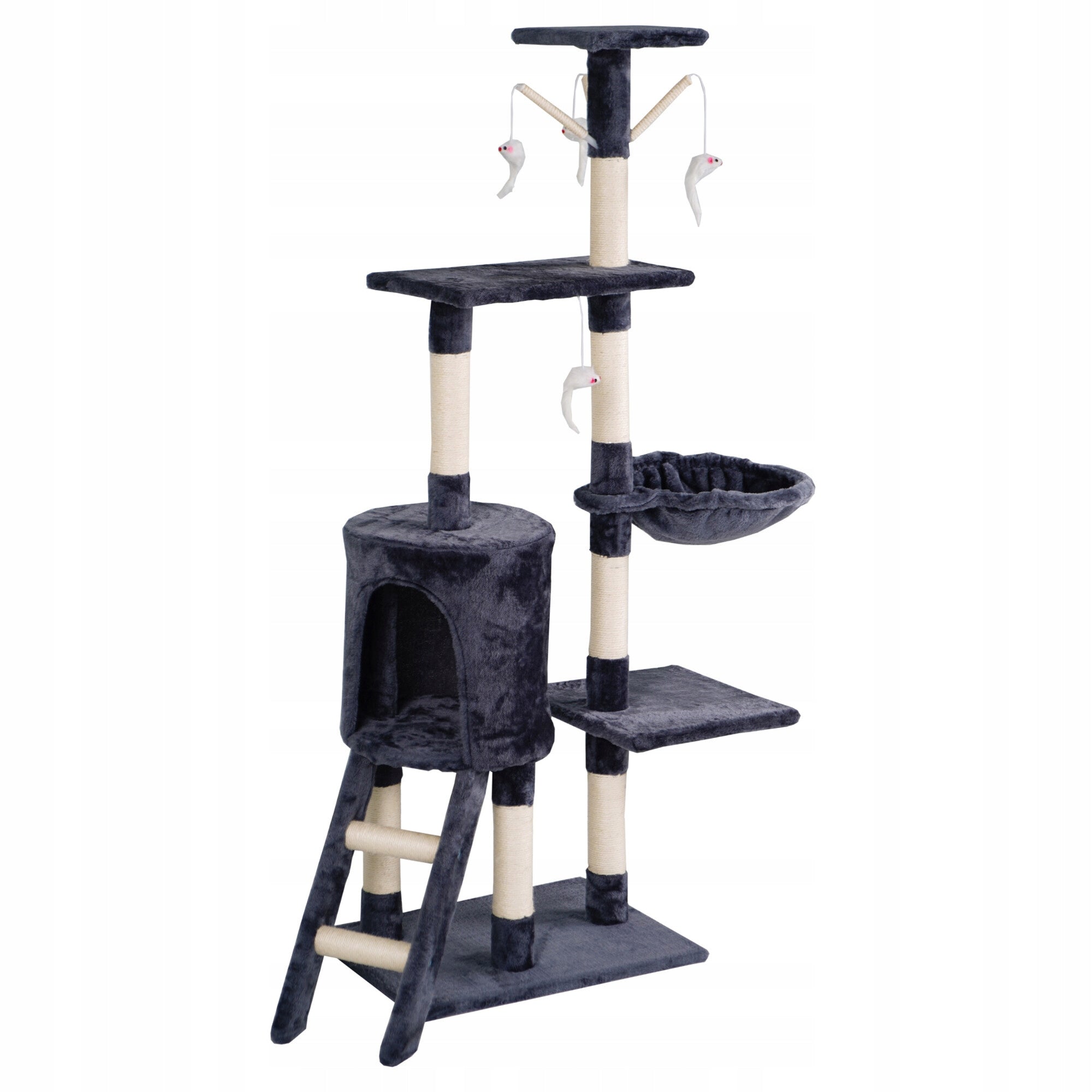Cat Scratcher High 136 cm Large Bed Post Aga Grey Color gray