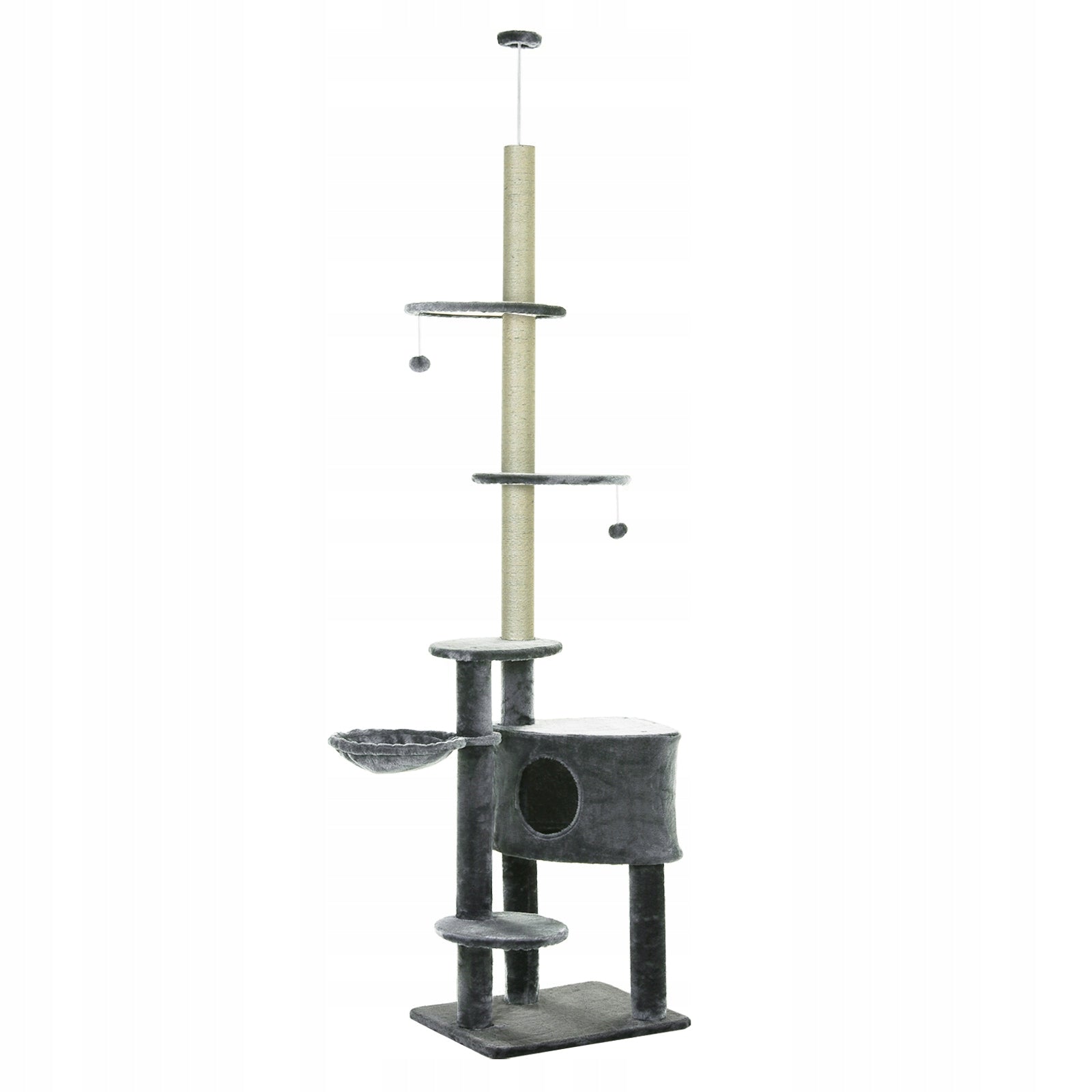 Cat Scratcher Large High Adjustable Ceiling Post Tower 240-260 cm