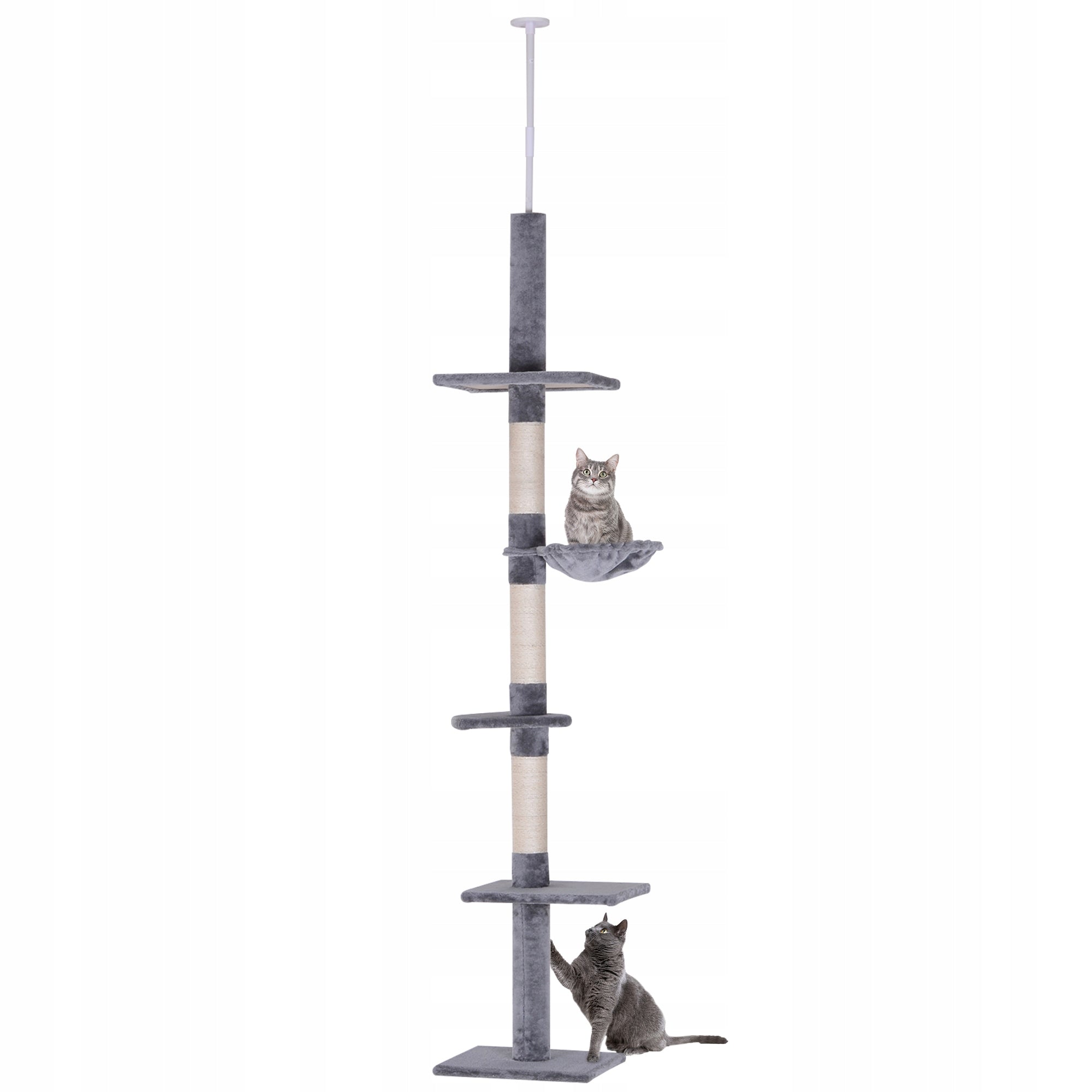 Cat Scratcher Large High Adjustable Ceiling Post Tower Tree Sizal