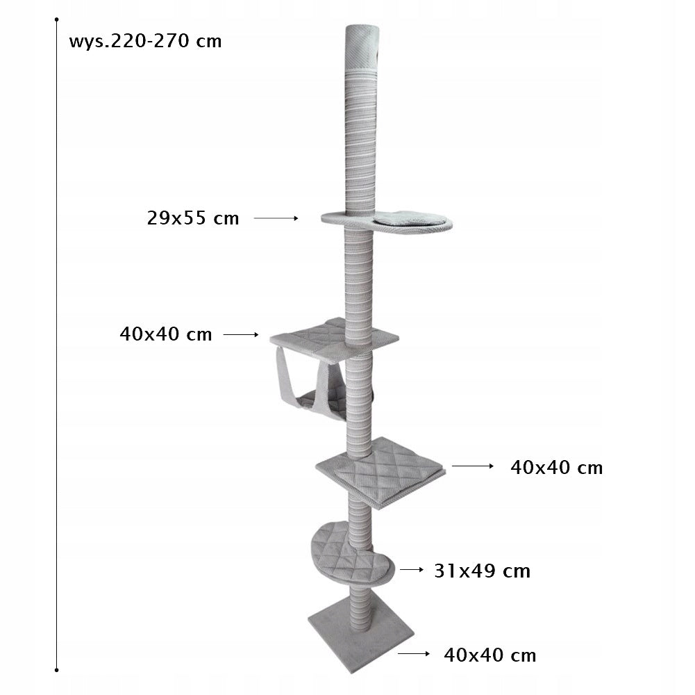 Cat Scratcher Makspol Ceiling No. 2 High with Hammock! Light Grey Manufacturer code 5903816672582