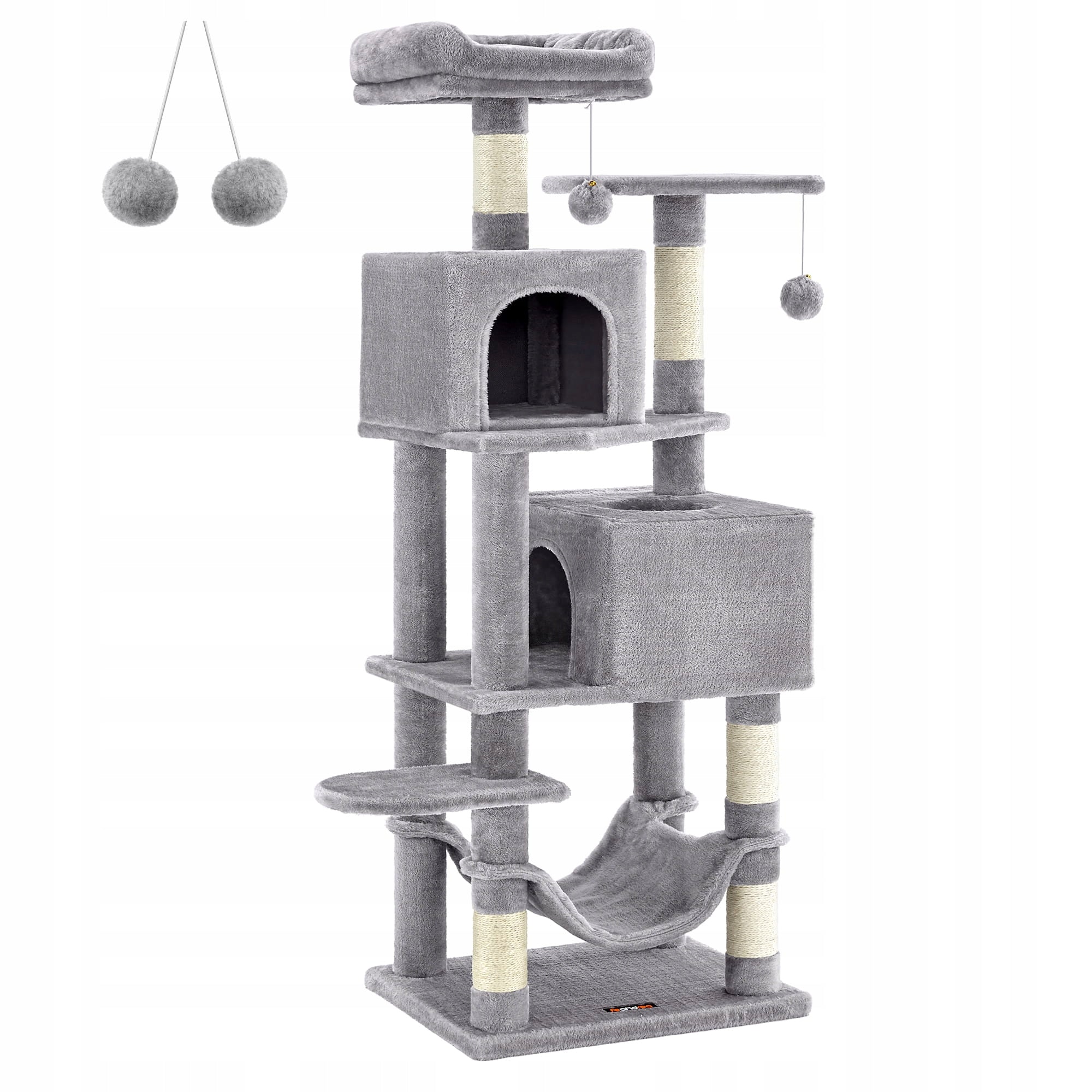 Cat Scratcher Multi-Level Platform Bed Light Grey
