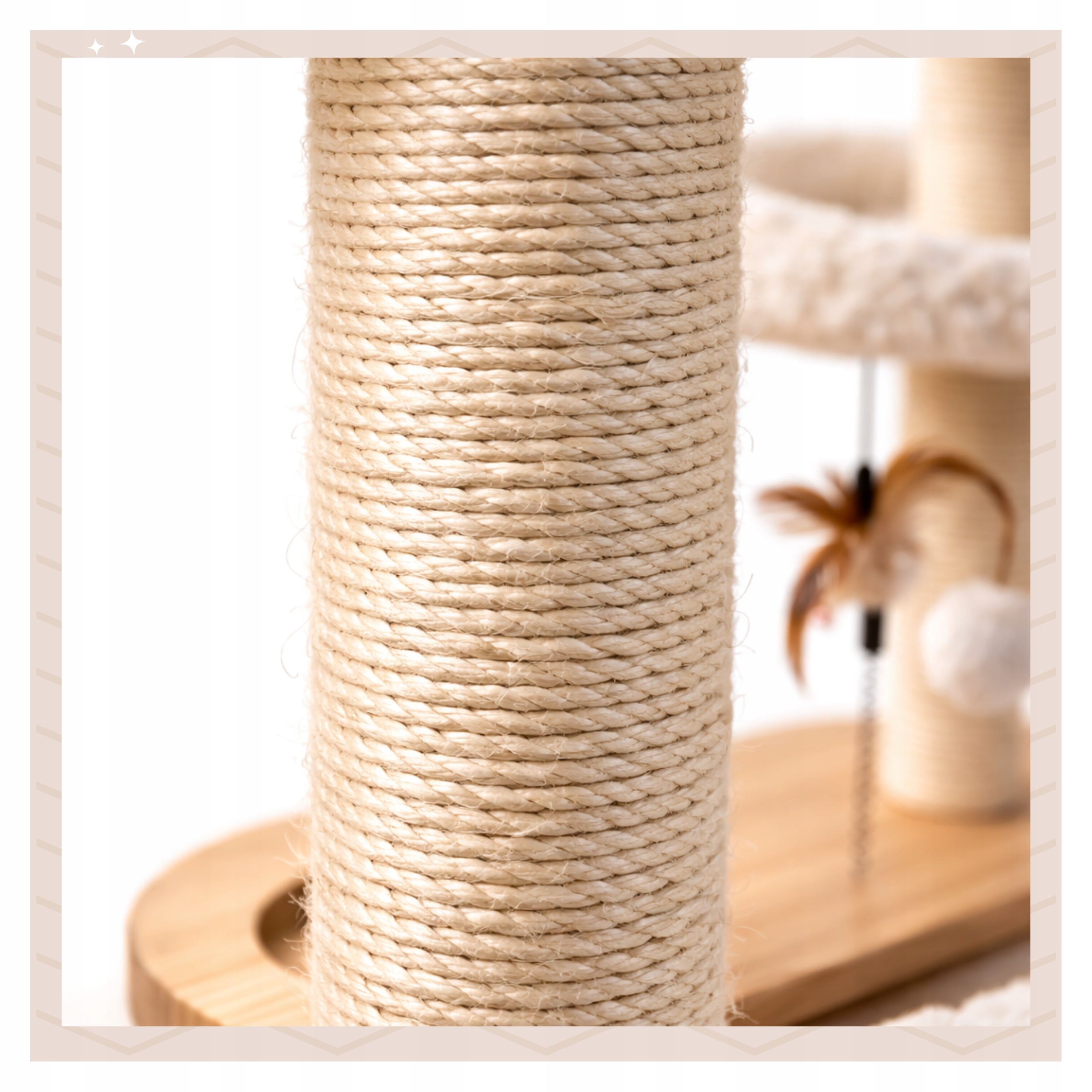 Cat Scratcher Tower Fishing Rod Post Bed Toy Ball ST-6 Height (cm) up to 60 cm