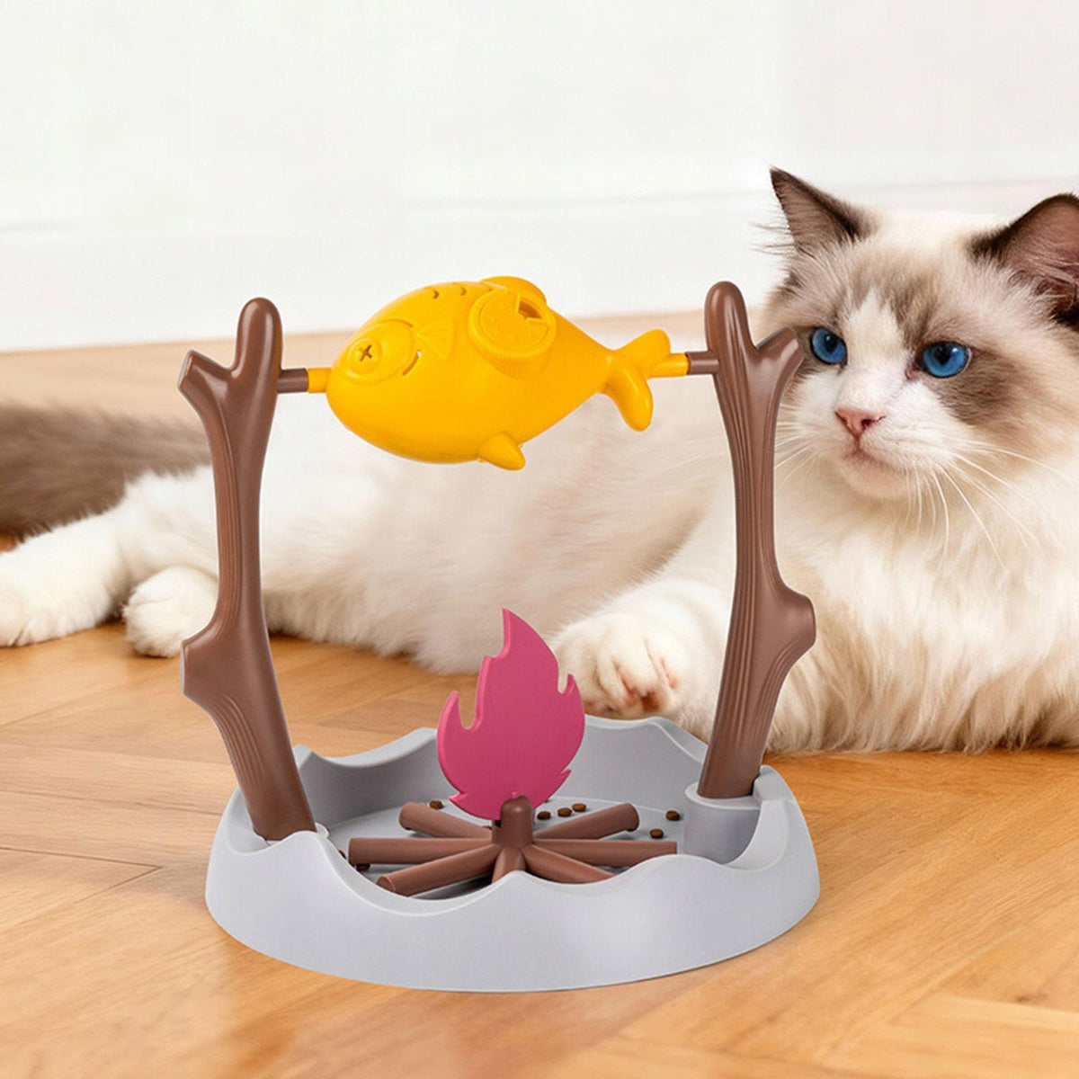 Cat Slow Feeder Cat Snack Dispenser Premium Portable Feeding Interactive