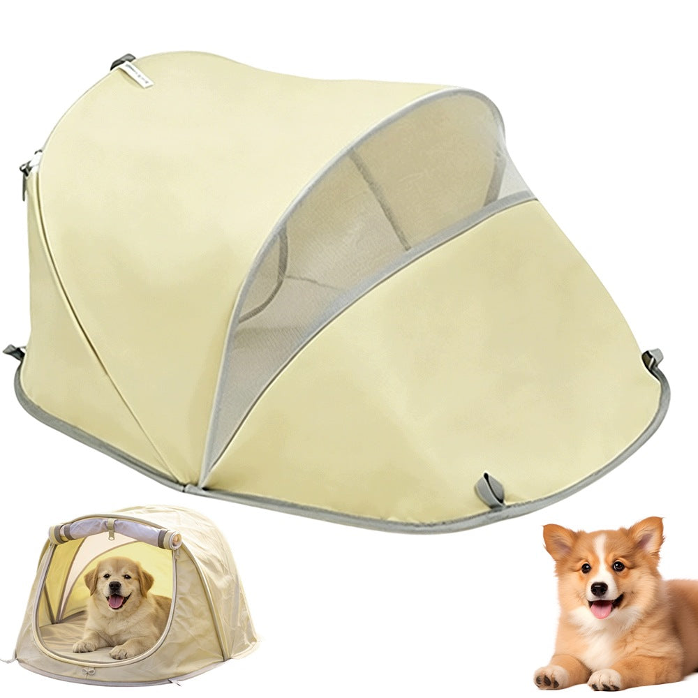 Cat Tent Dog Bed House Folding Breathable With Mesh And Studs