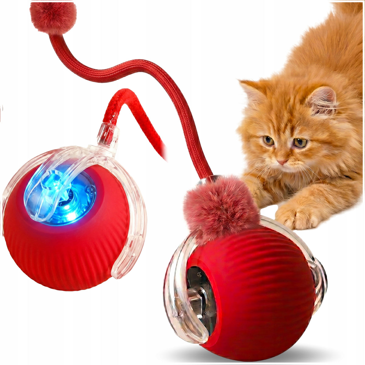 Cat Toy Cat Ball Interactive Ball Escape LED for Fun Packaging status original