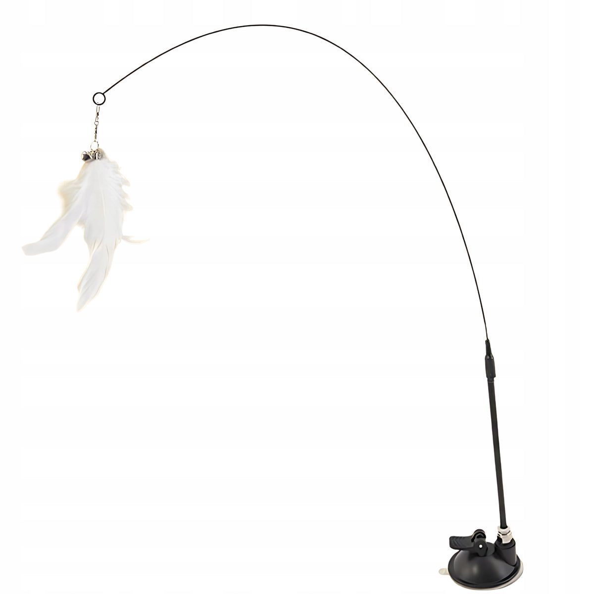 Cat Toy Cat Interactive Fishing Rod with Feather Suction Cup 4 Brand Homeek