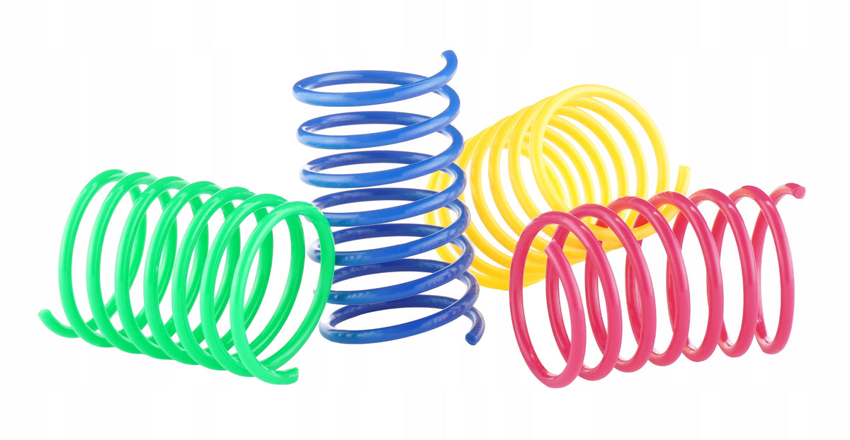 Cat Toy Colorful Springs 4 Pcs Plastic Rolling Springs Manufacturer code 0000073531
