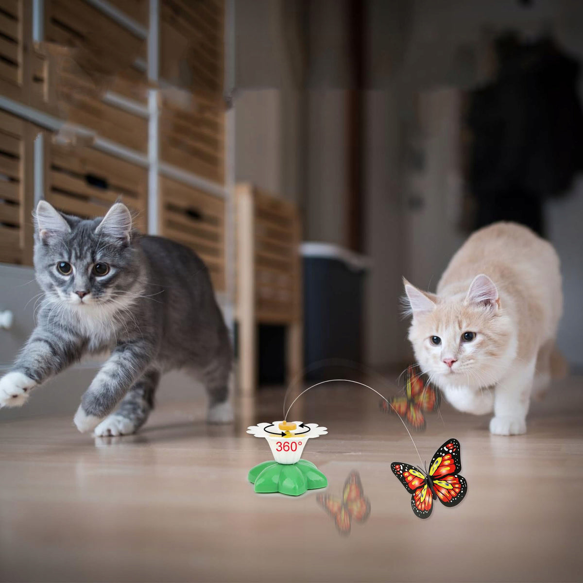 Cat Toy INTERACTIVE Moving Butterfly Flower Manufacturer code Zabawka dla kota INTERAKTYWNA