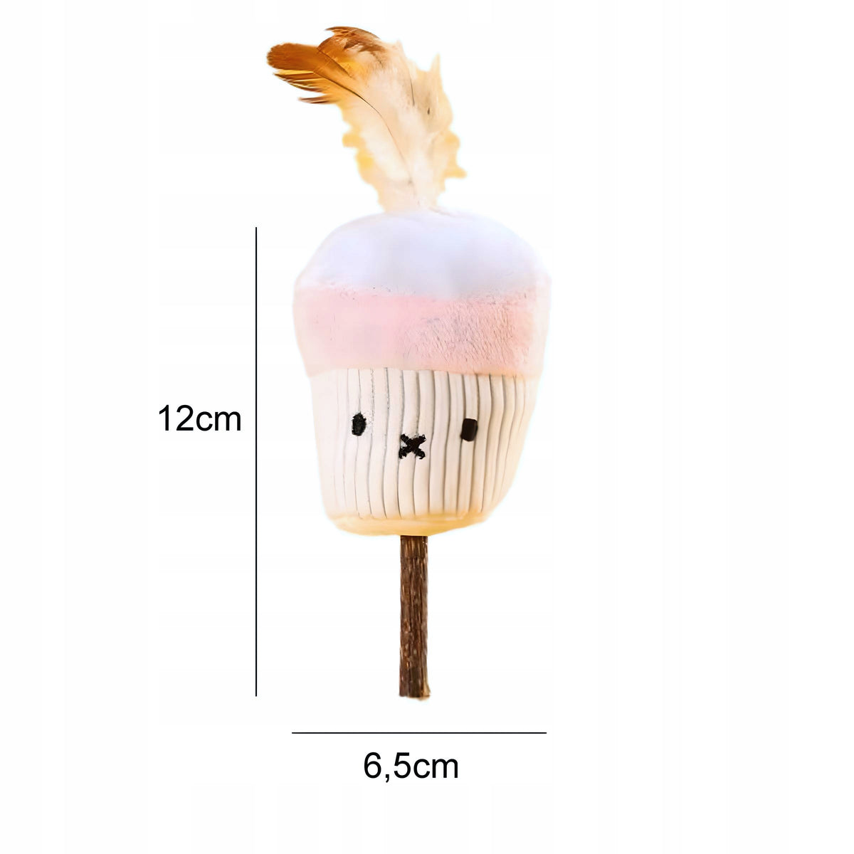Cat Toy Ice Cream with Matatabi Stick and Feathers Packaging status original