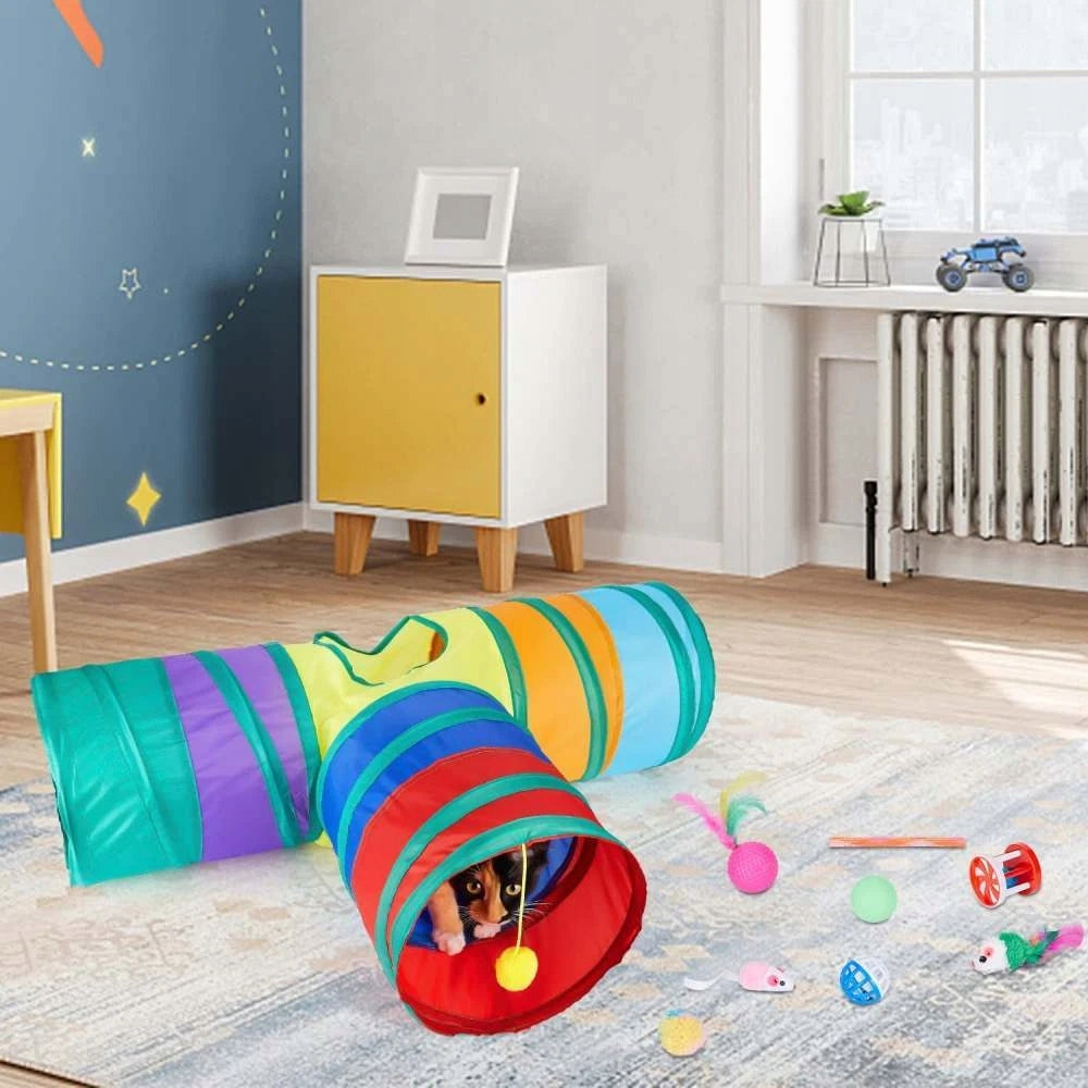 Cat Toy Set 22 Elements Cat Tunnel Interactive Toy Brand no brand