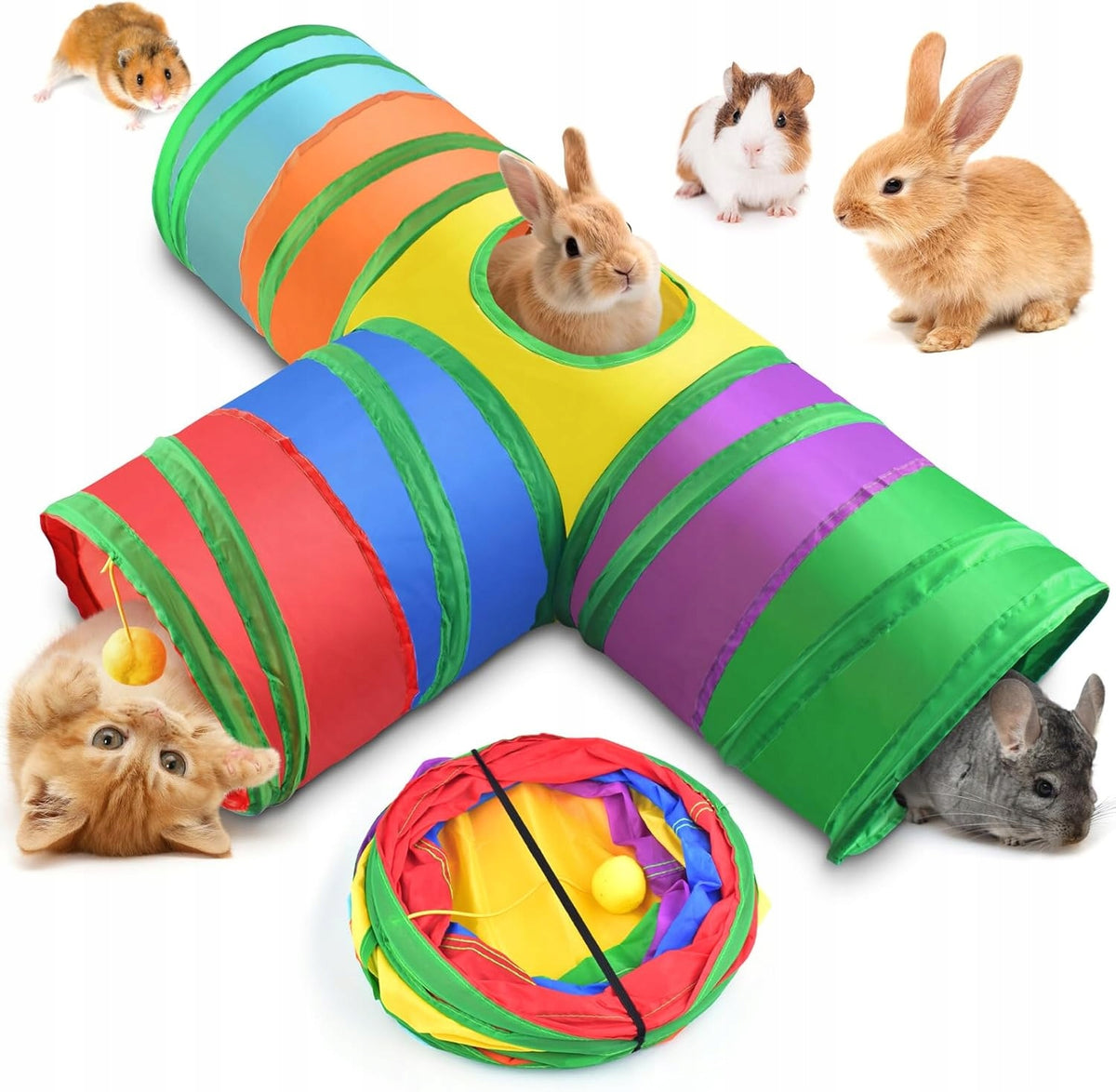 Cat Toy Set 22 Elements Cat Tunnel Interactive Toy