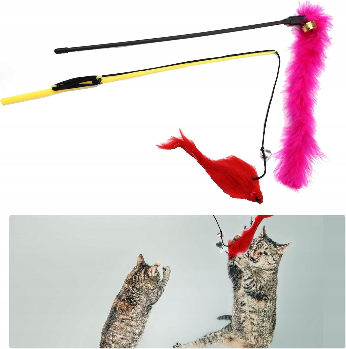 Cat Toy Set 32 Pcs Balls Mouse Springs Fishing Rod Rusting EAN (GTIN) 691204801328