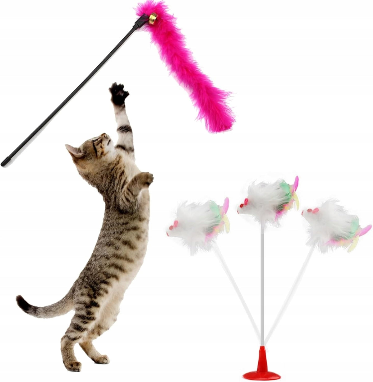Cat Toy Set 32 Pcs Balls Mouse Springs Fishing Rod Rusting Manufacturer code 691204801328