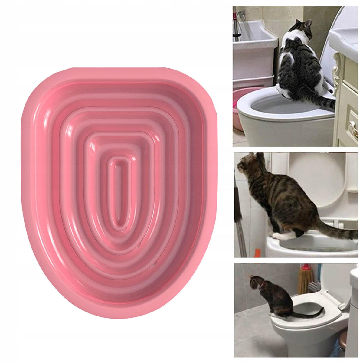 Cat Training Kit System for Toilet,Professional Pink ONLY TRAY 38x34x3.2cm