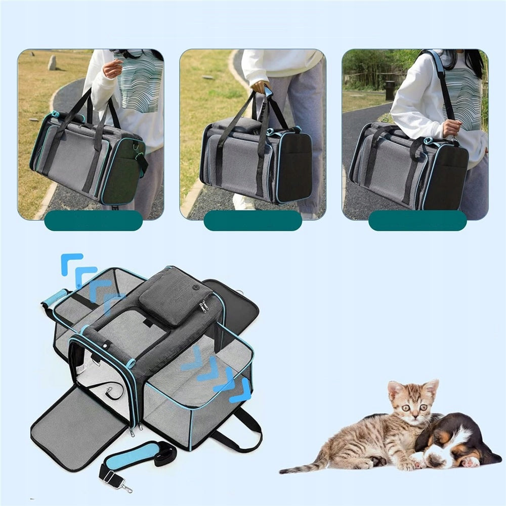 Cat Transporter with Extension Travel Bag Breathable L 48cm Manufacturer code TRANSPORTER DLA KOTA PSA TORBA