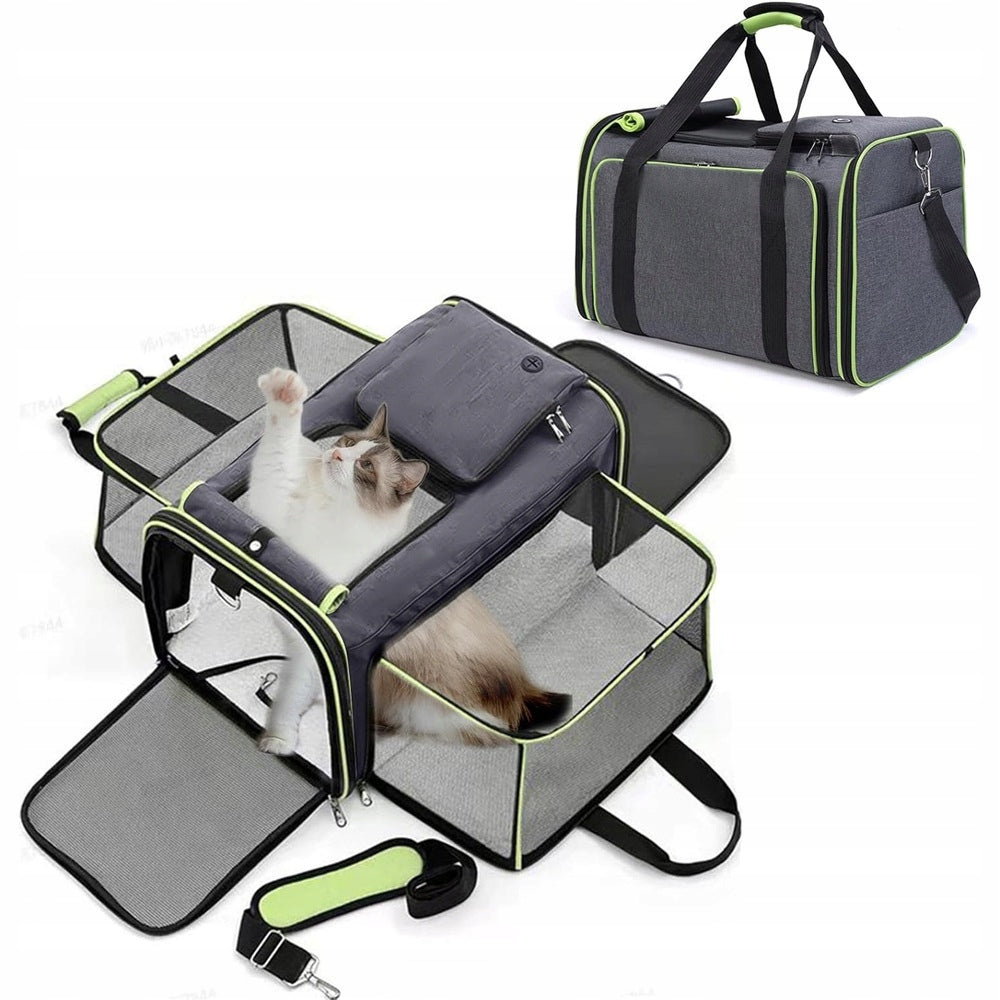 Cat Transporter with Extension Travel Bag Breathable L 48cm