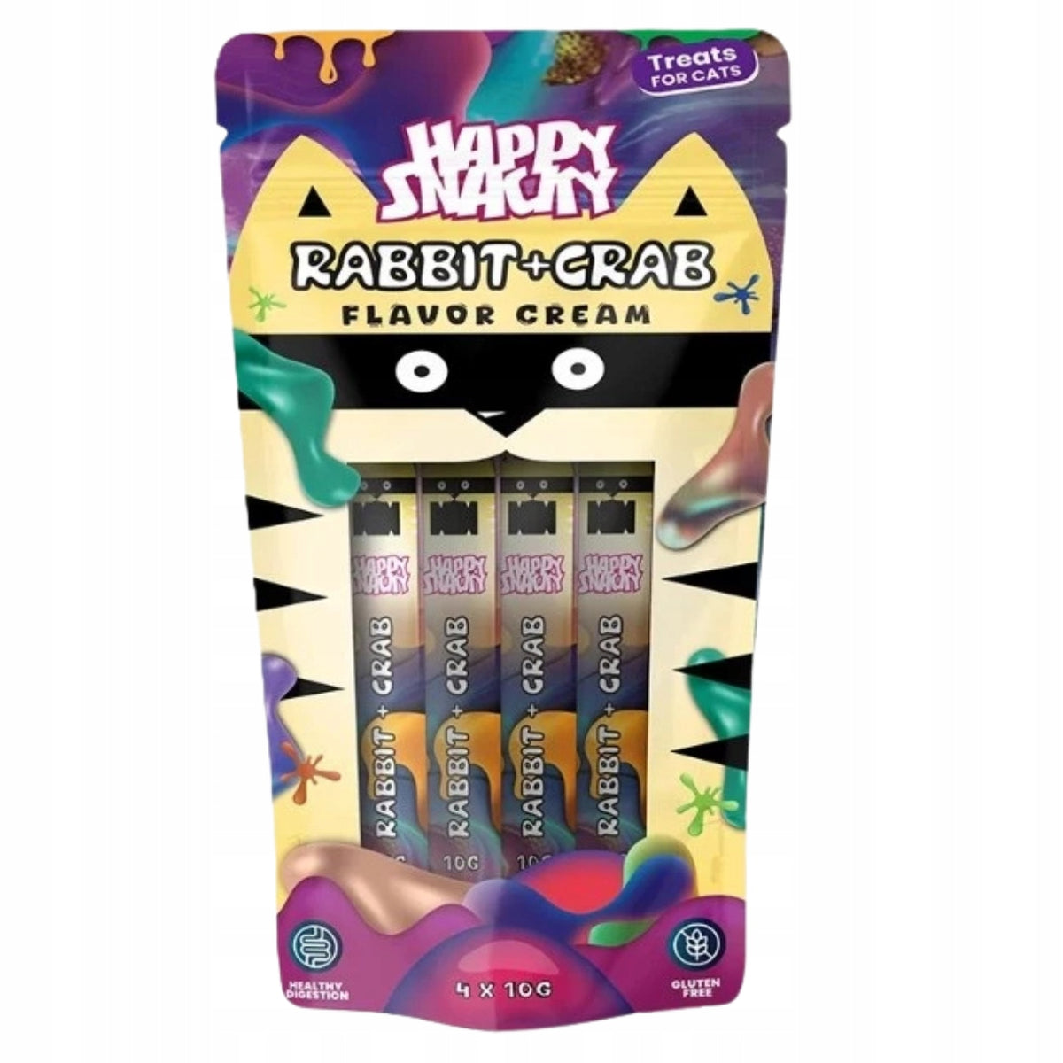 Cat Treats Happy Snacky Rabbit with Crab 4x10 g