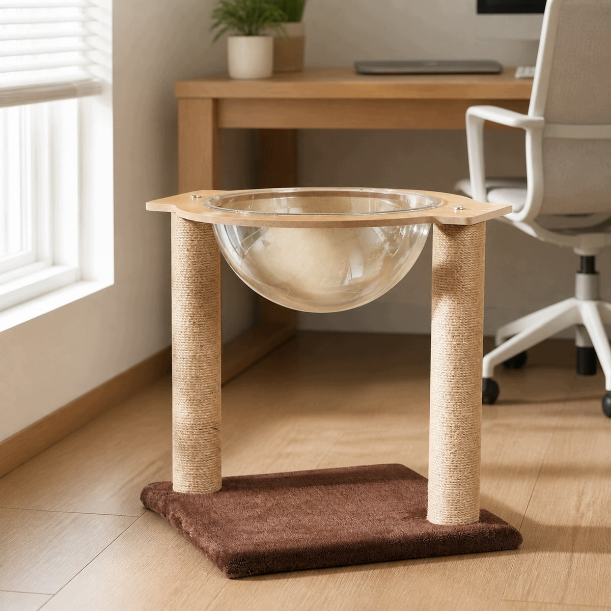 Cat Tree with Hanging Bed Compact for Apartments, Living Rooms, Cats Packaging status original