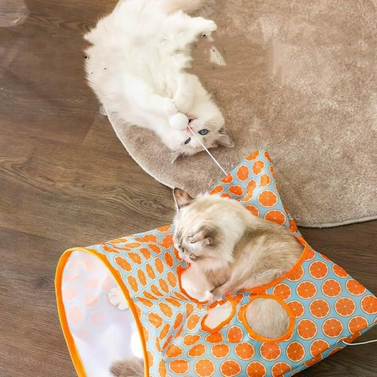 Cat Tunnel Cat Toy Cottage Bed Rubbing Balls