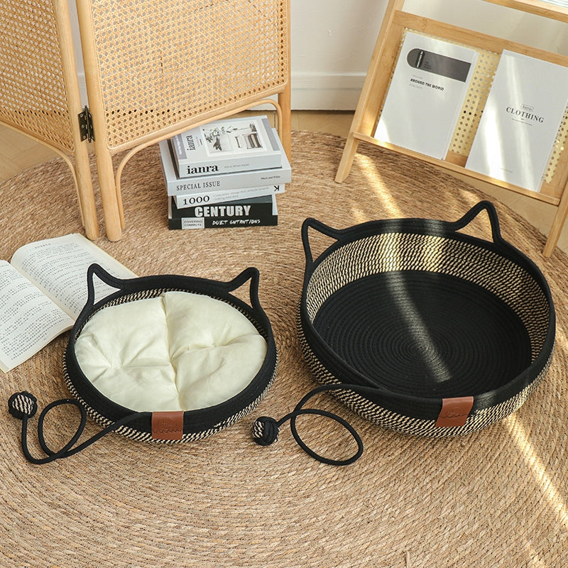 Cat and small dog bed – 2in1: summer and winter, hand-woven! Manufacturer code 5906884046958