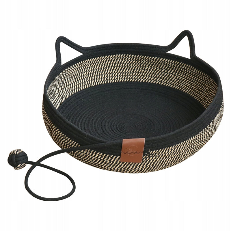 Cat and small dog bed – 2in1: summer and winter, hand-woven! Packaging status original