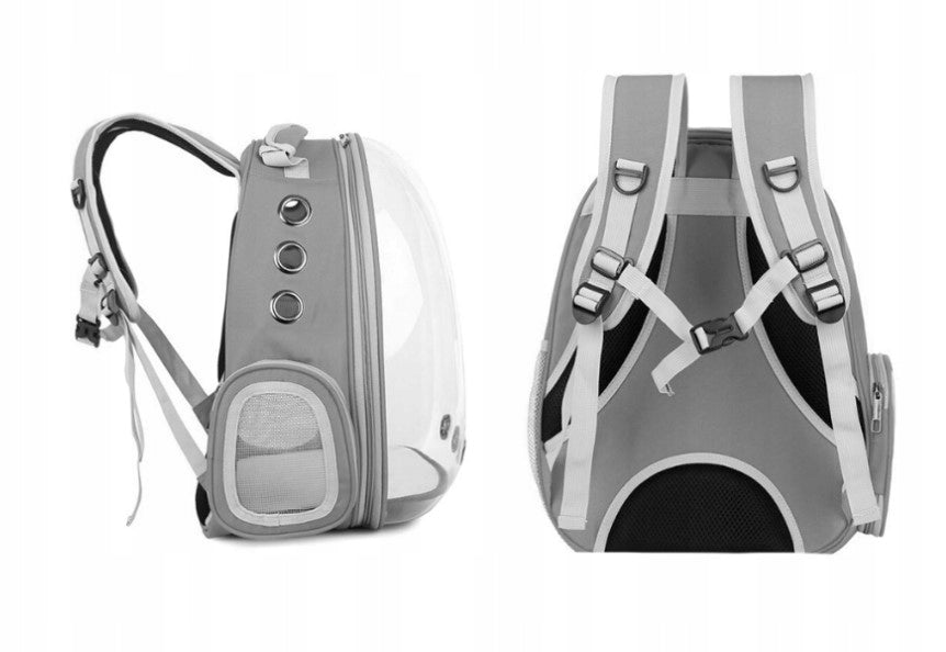 Cat backpack TRANSPORTER bag with ventilation holes 129 GREY Manufacturer code Plecak 129